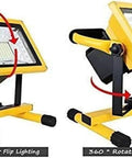 JUDYSSY Led Floodlight 500W 5000Lm Rechargeable Led Work Light with 360° rotation and adjustable angle for versatile lighting.