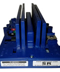 Slick High Performance Golf Cart Controller For EZGO Series Motors In 36 Volt Or 48 Volt Systems With Beefed Up Torque And Smooth ITS Throttle Upgrade Setup, side view showcasing blue housing and control interface.