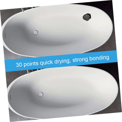 Image showing ceramic surface repaired with Tile Repair Kit For Ceramic Surfaces DIY Ready 100g With A And B Activators.
