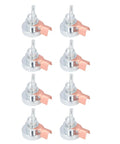 Heavy Duty 8 Pc Magnetic Welding Grounding Clamps With Strong Steel Grip arranged in two rows, highlighting durable steel design for secure hold.