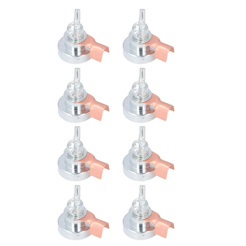 Heavy Duty 8 Pc Magnetic Welding Grounding Clamps With Strong Steel Grip arranged in two rows, highlighting durable steel design for secure hold.