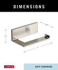 Single Post Toilet Paper Holder In Brilliance Stainless Steel, Wall Mount, Corrosion-Resistant Finish, Vero Bathroom Accessories
