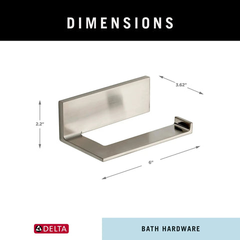 Single Post Toilet Paper Holder In Brilliance Stainless Steel, Wall Mount, Corrosion-Resistant Finish, Vero Bathroom Accessories