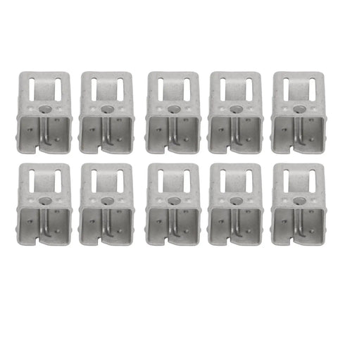 No Sweat Tool Free Solar Mounting Brackets 10 Pack Slick PV Quick Install Fasteners, spring steel zinc aluminum clips for solar panel installation.