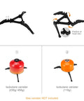 Foldable stand for Backpacking Camping Cookware Kit with gas canister illustration, showing setup and usage.