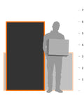Silhouette of person holding box next to Heavy Duty Padded Moving Blankets 72-Inch By 40-Inch 6-Pack For Moving Day Protection