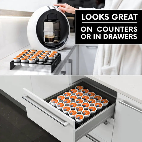 K Cup Drawer Organizer For Keurig Pods 25 Slot Holder That Keeps Your Countertop Clean And Your Pods Right There Within Easy Reach, Acrylic Clear Keurig Drawer For Easy K Cup Storage And Quick Pod Organization
