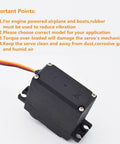 Two Pack 996R Servo Motors With Metal Gear High Torque Digital Servos for RC vehicles and DIY projects, black casing with connectors