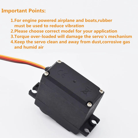 Two Pack 996R Servo Motors With Metal Gear High Torque Digital Servos for RC vehicles and DIY projects, black casing with connectors