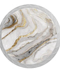 Upgrade Your Space With These Killer White Gold Marble Cabinet Knobs round 35mm ABS knobs featuring a glossy crystal marble finish.