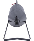 Front view of 2.6 Gallon Pour Pot with wheels for asphalt crack sealant, showing nozzle and welded steel construction.