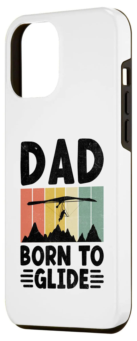 Dad Born To Glide Hang Gliding Hang Glider Pilot Case For 15 Plus Phone with colorful mountains design