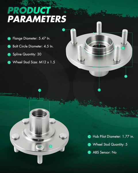Front Wheel Hub Bearing Kit 2 Piece Ride Ready Fits 2001 To 2018 Toyota Camry Avalon Highlander Sienna Solara Venza Lexus RX350 RX400h ES330 ES350 2.5L 3.0L 3.3L 3.5L product details with hub, wheel stud