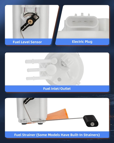 Electric Fuel Pump Module Assembly For Chevy GMC CK Series Trucks 1997 1998 1999 2000 V6 4.3L V8 5.0L 5.7L 7.4L Replacement focus on components.