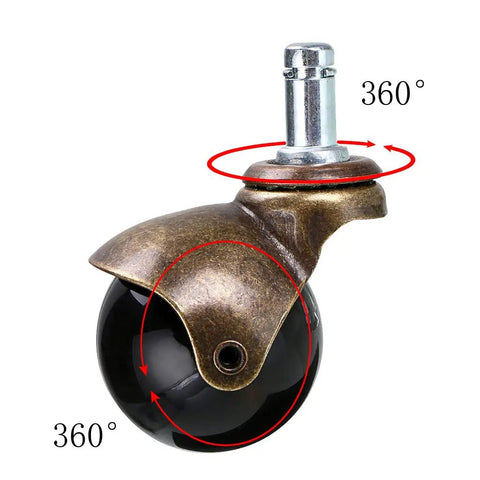 Bronze 360° rotation 2 Inch Grip Ring Swivel Ball Caster for Furniture and Office Chairs