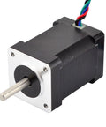 NEMA 14 high-torque stepper motor, 1.5A, black housing with 4-wire leads, for 3D printers