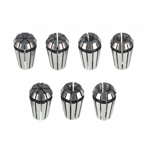 7Pcs ER11 Spring Collet Set 1/16 To 1/4 Inch For CNC Milling Lathe And Engraving Machine Carbon Steel Build With Tight Tolerances
