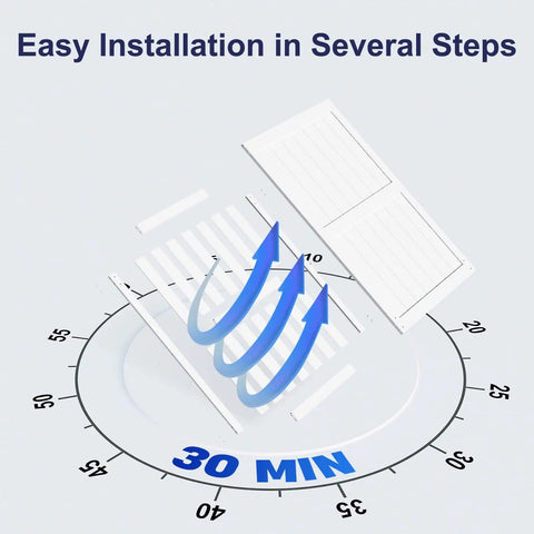 Easy installation steps for Rock Solid White Sliding Barn Door 48 X 84 Inches Smooth Glide Hardware Kit.