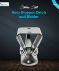 Front view of Door Stopper Catch And Holder Heavy Duty Marine Grade Stainless Steel Rust Resistant Ideal For Boats And RVs.