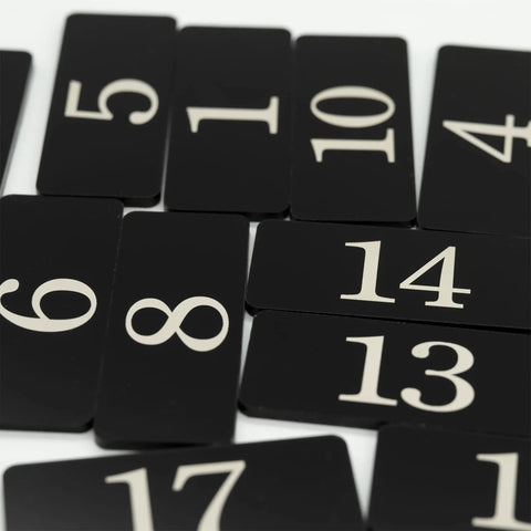Plastic Rectangle Numbered Stickers 1 To 50 Black Waterproof Self Adhesive Backing For Lockers Doors Tables And More Durable Surface Labels