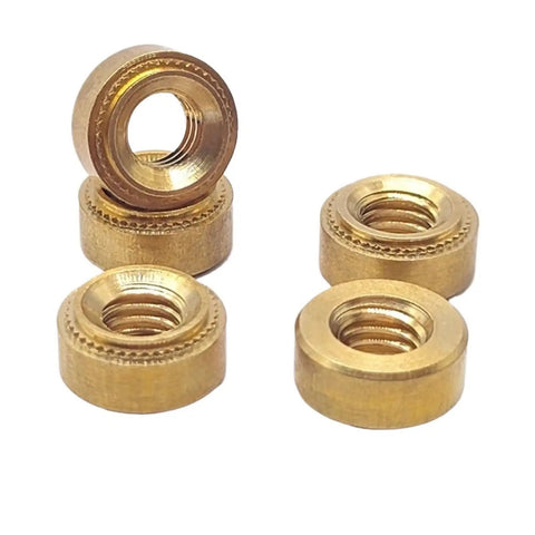 Built Like A Tank Heavy Duty Brass Self Clinching Swage Nuts Metric Hex Plug Fasteners Designed For Machine Tools And Custom Automotive Projects That Demand Serious Reliability And Clean Precision