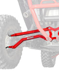 Heavy Duty Arched Boxed Rear Radius Arms For Polaris RZR XP Turbo And XP 4 Turbo 2016 Plus Red, rear view