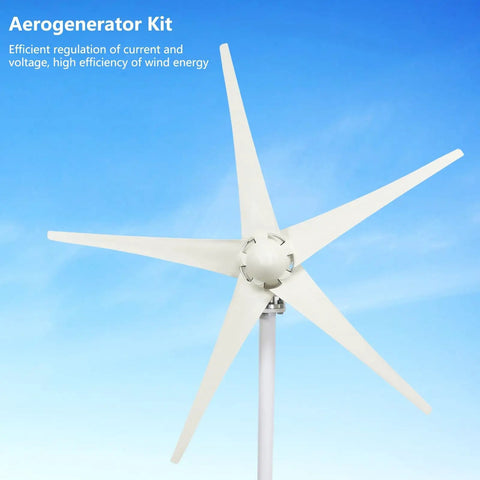 Powerful 1200W Wind Generator With 5 Blade High Efficiency Turbine Low Start Up Speed At Two Point Five Meters Per Second