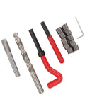 Premium M10 X 1.25 Thread Repair Kit With Steel Inserts And Tools For Automotive And General Repairs, Easy To Use, Versatile And Durable Red, Great For On The Spot Fixes And Pro Level Maintenance; taps, drill, inserts