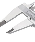 6 Inch Vernier Caliper Stainless Steel With Fine Adjustment 0.02 mm Graduation 0.03 mm Accuracy close-up on measurement jaws