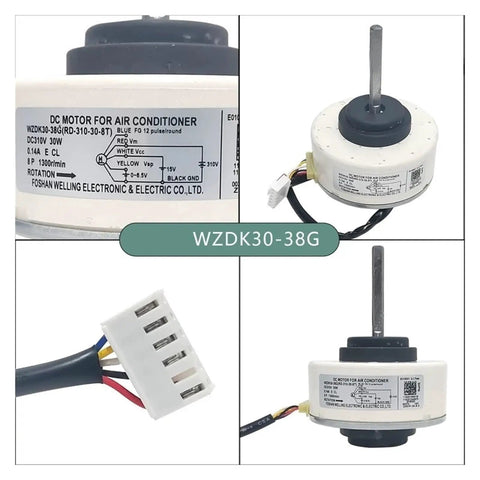 Beefed Up Brushless DC Motor For Air Conditioner Inverter Fans WZDK30 38G RD 310 30 8T Replacement Part