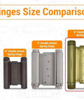 Heavy Duty 6 Inch Double Action Swinging Door Hinges For Saloon And Cafe Bar Doorways Commercial Grade With Adjustable Tension For High Traffic Use Gloss Black Finish 1 Unit