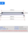 Diagram of 5W LED Lathe Lamp Beast Heavy Duty Work Light For Workshop 24 To 220V IP67 Waterproof Aluminum Alloy 22cm Cool White