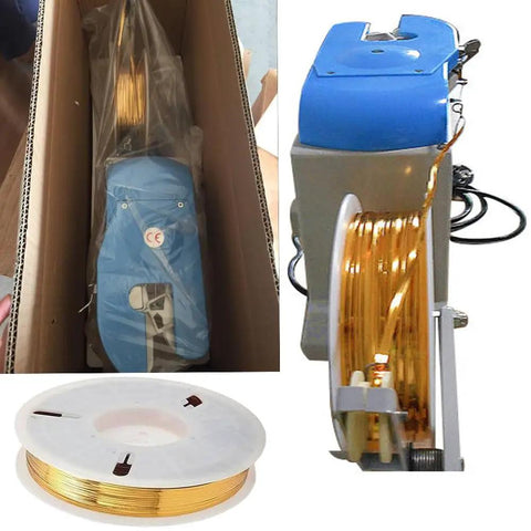 No Sweat Electric Semi Automatic Bag Closure Machine Twist Tie Bundler For Food Packaging Total Breeze Twisting Tool with wire in packaging.