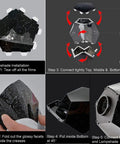Assembly instructions for Galaxy Star LED Night Light Projector With Bluetooth Music Player lampshade, showing step-by-step process.