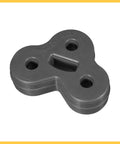 Super Durable 11mm 3 Hole Muffler Exhaust Hanger Bushing Rubber Mount Bracket Kit For Tail Pipe Insulator Replacement Perfect Fits XF XJ Years 2008 To 2018 Black Auto Parts Upgrade Your Ride Today black rubber 3-hole exhaust hanger