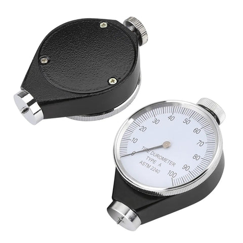 Pro Level Shore A Durometer Hardness Tester For Rubber Plastic And Tire Gauge Built Tough For Shop Floors Dead On Accuracy Quick Snap On Readings Heavy Duty Workhorse with dial gauge.