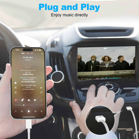USB A To Lightning CarPlay Cable For iPhone 14 13 12 11 Pro Max XR XS X Three Foot Fast Charging And Stable Sync in car audio setup