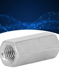 Stainless Steel Hex Coupling Nut from 20 Pack, M6x1 Thread, 25mm Length, Rod Connector Bolts for Studs and Machine Screws
