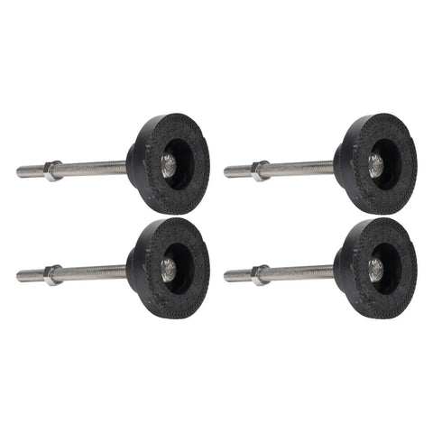 Adjustable M8 Leveling Feet With Nonslip Round Base For Machinery And Office Furniture Heavy Duty Stabilizers 4 Pack Black