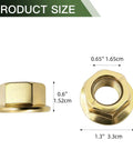 Tough As Nails Beefy 5/8-18 Spindle Blade Nut Hex Flanged Aftermarket Replacement for zero turn mowers, showing dimensions.