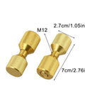 Pipe Fitter Flange Alignment Pin Set 1-1/8 Inch Two-Hole Dowel Pins For ASME Flange Aligner Kit Hardened Aluminum Tool Gold Finish