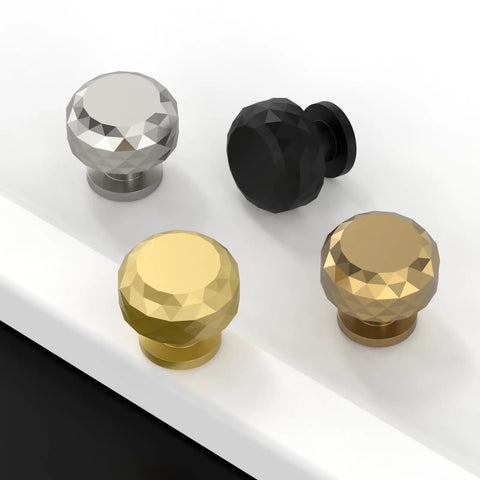 Heavy Duty Champagne Bronze Cabinet Knobs And Drawer Pulls 10 Pack No Drama Solid Metal Hardware For Kitchen Cupboards And Dressers With A Slick Smooth Finish Built Tough For The Long Haul, showcasing multiple colored knobs.