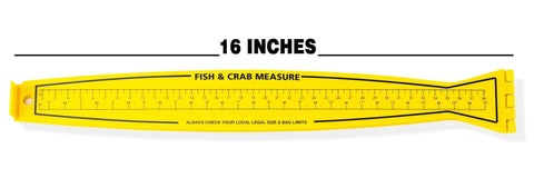 Foldable 32 Inch Fish Measuring Ruler For Boat And Kayak Lightweight Grab And Go Yellow Bump Board, 16 inches open