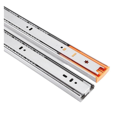 Beefy Professional Grade Stainless Steel Drawer Slides With Bottom Mounted Concealed Design, Hidden Under Drawer, Durable, Smooth Operation, No Exposed Hardware, Ideal For Kitchen, Cabinet, Or Tool Box Upgrades. stainless steel concealed drawer slides