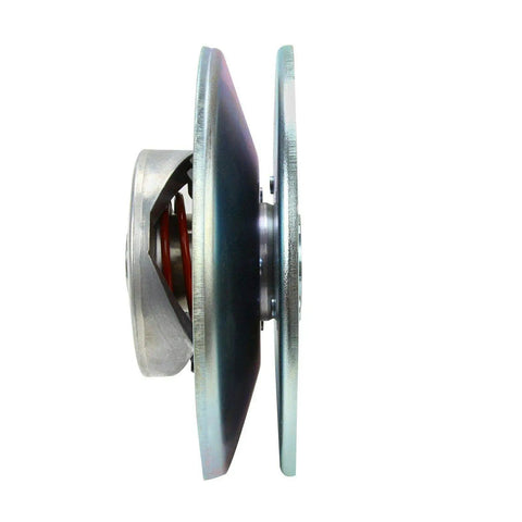 Side view of 30 Series Go Kart CVT Torque Converter Kit with three quarter inch bore, six inch driven, and five eighth inch shaft.