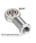 Beefy Female Rod End Bearing With Three Quarter Inch Bore And Three Quarter Inch Right Hand Thread Self Lubricating Joint Rod Ends Includes Jam Nut For Tough Durable Mechanical Linkages, 3/4-16 RH thread
