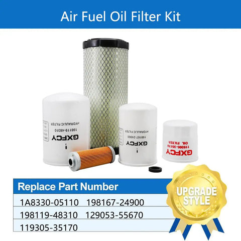 Air Fuel Oil Filter Kit For Yanmar SA221 SA324 SA424 Tractors Ready To Run Replacement With Primary Air Filter And Oil Filter