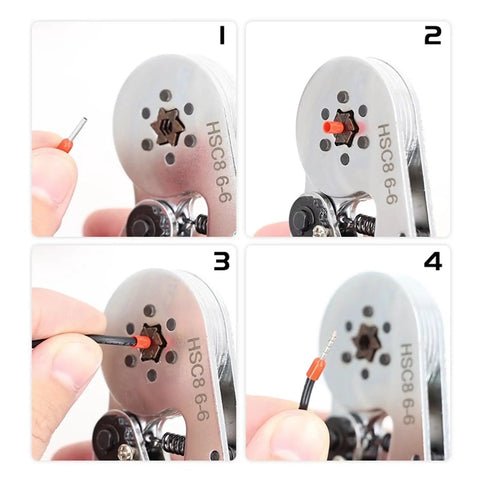 Kickstart Your Electrical Jobs With These Precision Mini Adjustable Ratchet Crimping Pliers Featuring Square Hexagon Terminal Ferrules For Wide Wire Compatibility And Serious Labor Saving Efficiency On Any Home Project Today. Mini steel ratchet crimper for 6-6.9 wire ferrules