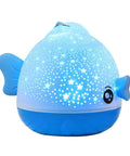 Fish-shaped Epic Kids Star Projector Night Light with three color LED bulbs and six modes, displays starry sky on ceiling, blue design.
