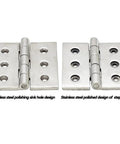 Beefy Heavy Duty Stainless Steel Hinges For Electrical Gear And Industrial Hardware Precision Cast 50x50x5mm T Profile 1 Piece